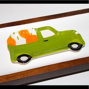 💚3/20$5/25💚CERAMIC PUMPKIN TRUCK TRINKET/DECORATIVE DISH